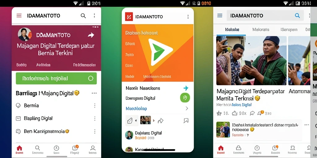 Tampilan antarmuka aplikasi IDAMANTOTO yang menarik dan informatif.