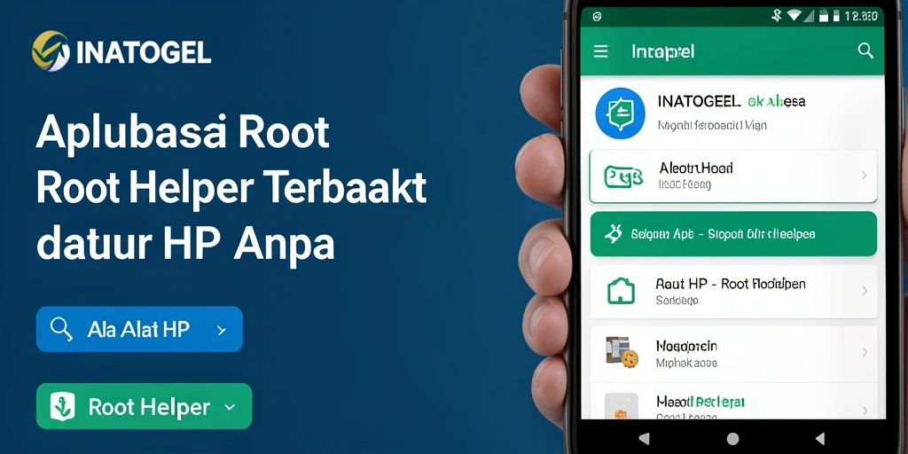 Tampilan antarmuka utama INATOGEL untuk pengguna Root Helper.