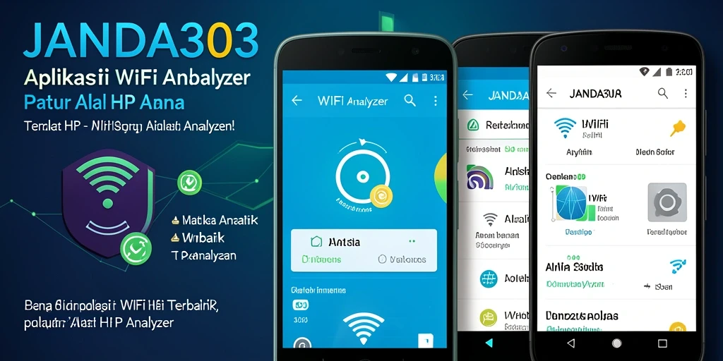 Tampilan antarmuka JANDA303 dengan analisis WiFi yang detail.