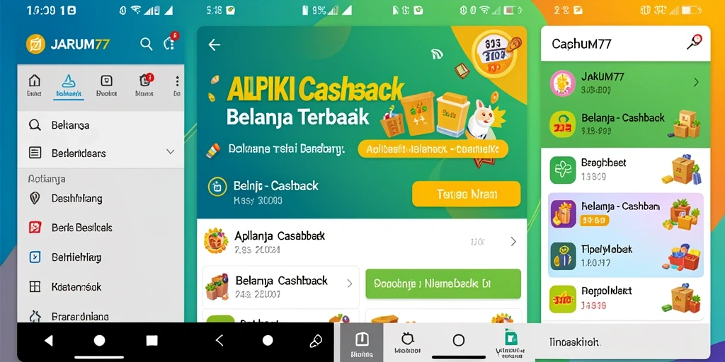 Tampilan antarmuka aplikasi JARUM77 yang sederhana dan nyaman.