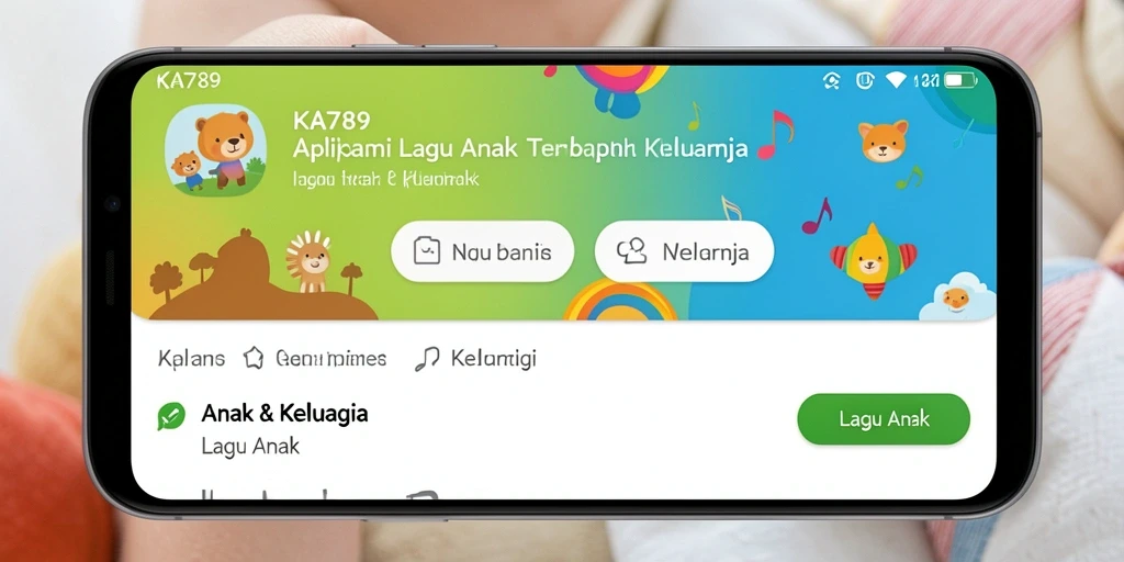 Antarmuka colourful dengan lagu anak yang menarik.