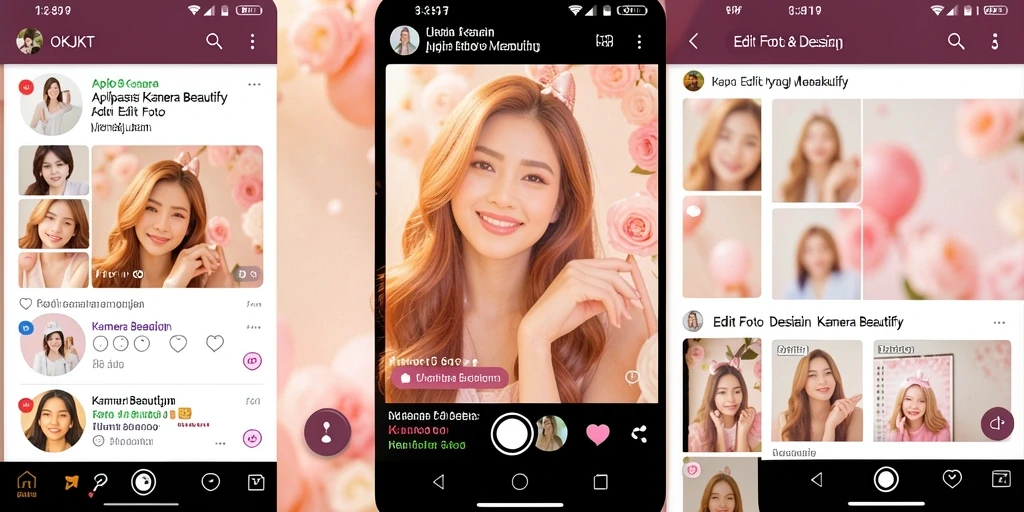 Tampilan antarmuka dan fitur unggulan dari OKJKT untuk editing foto.