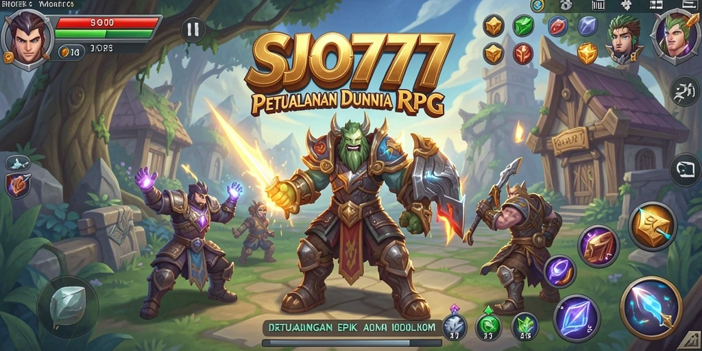 Tampilan antarmuka RPG yang menarik dan interaktif dari SJO777.